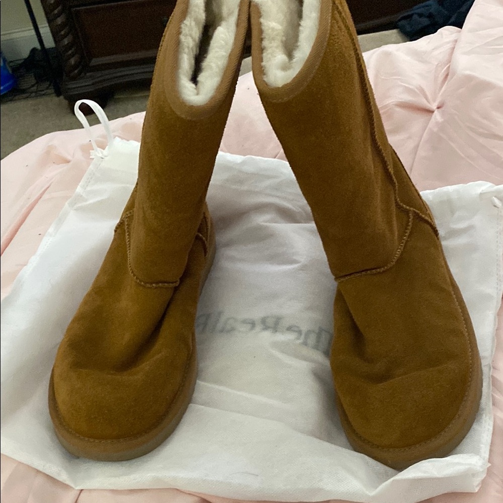 UGG Tan Winter Boots with Plush Lining